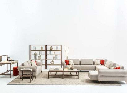 Sofa set Wohnzimmer Polstersofa 3 Sitzer U Form Sofagarnitur Modern